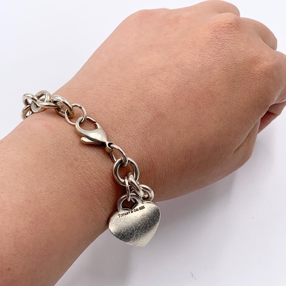 Authentic Tiffany co heart tag chain bracelet - Picture 8 of 9